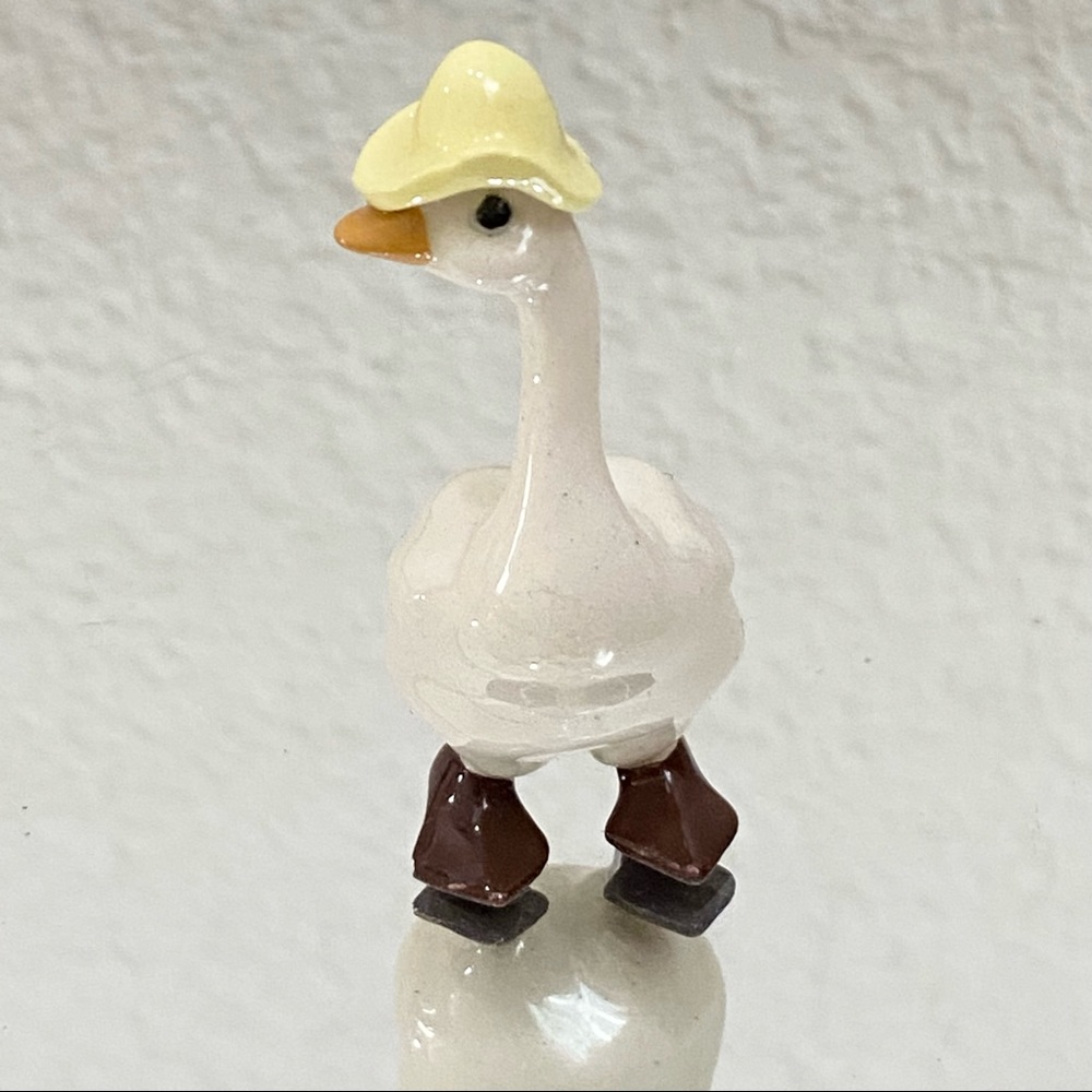 Vintage HAGEN-RENAKER Bone China Cowboy Father Duck Miniature Figurine